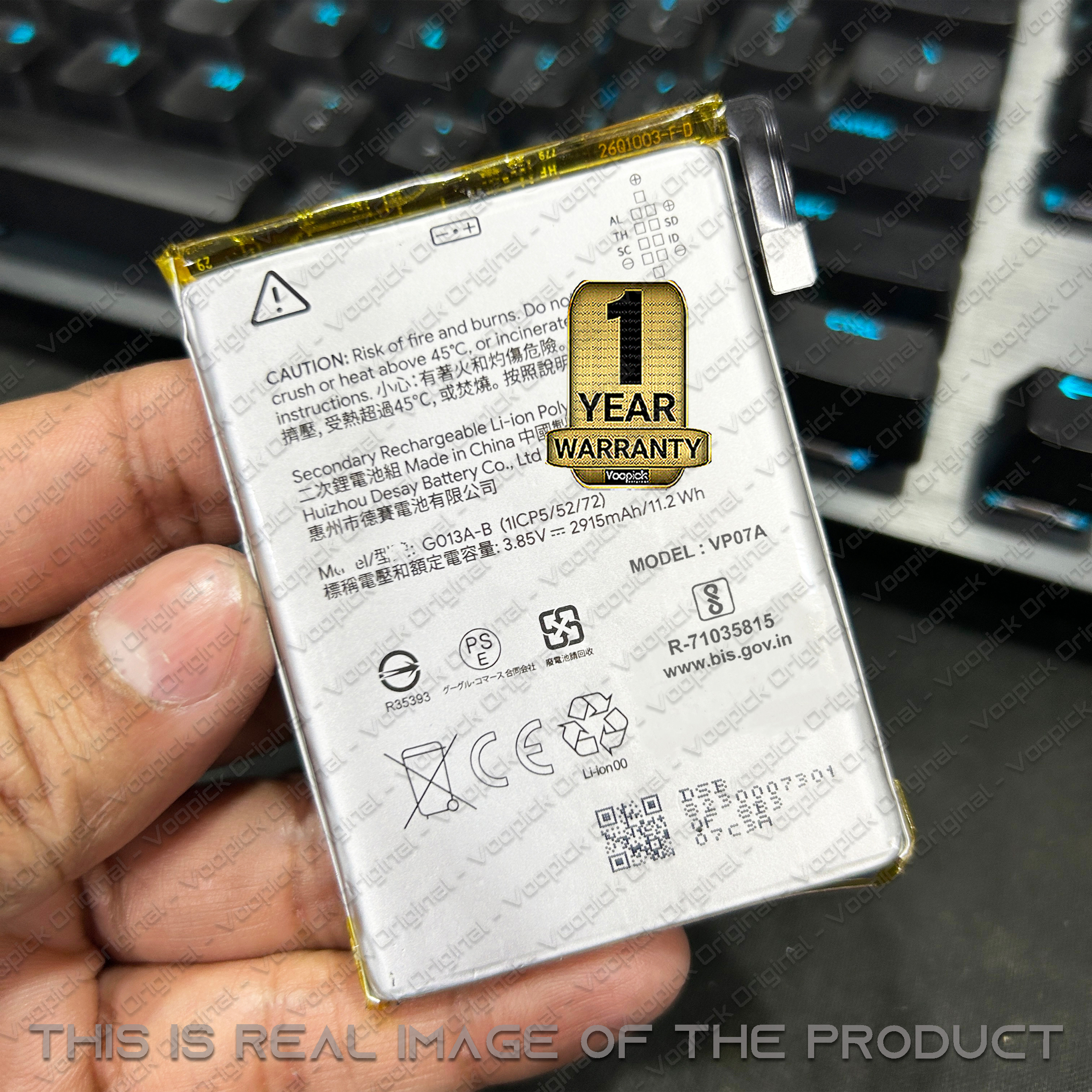 100% Original G013A-B Battery For Google Pixel 3 (G013A) with 1 Year Warranty. [2915mAh-Capacity]