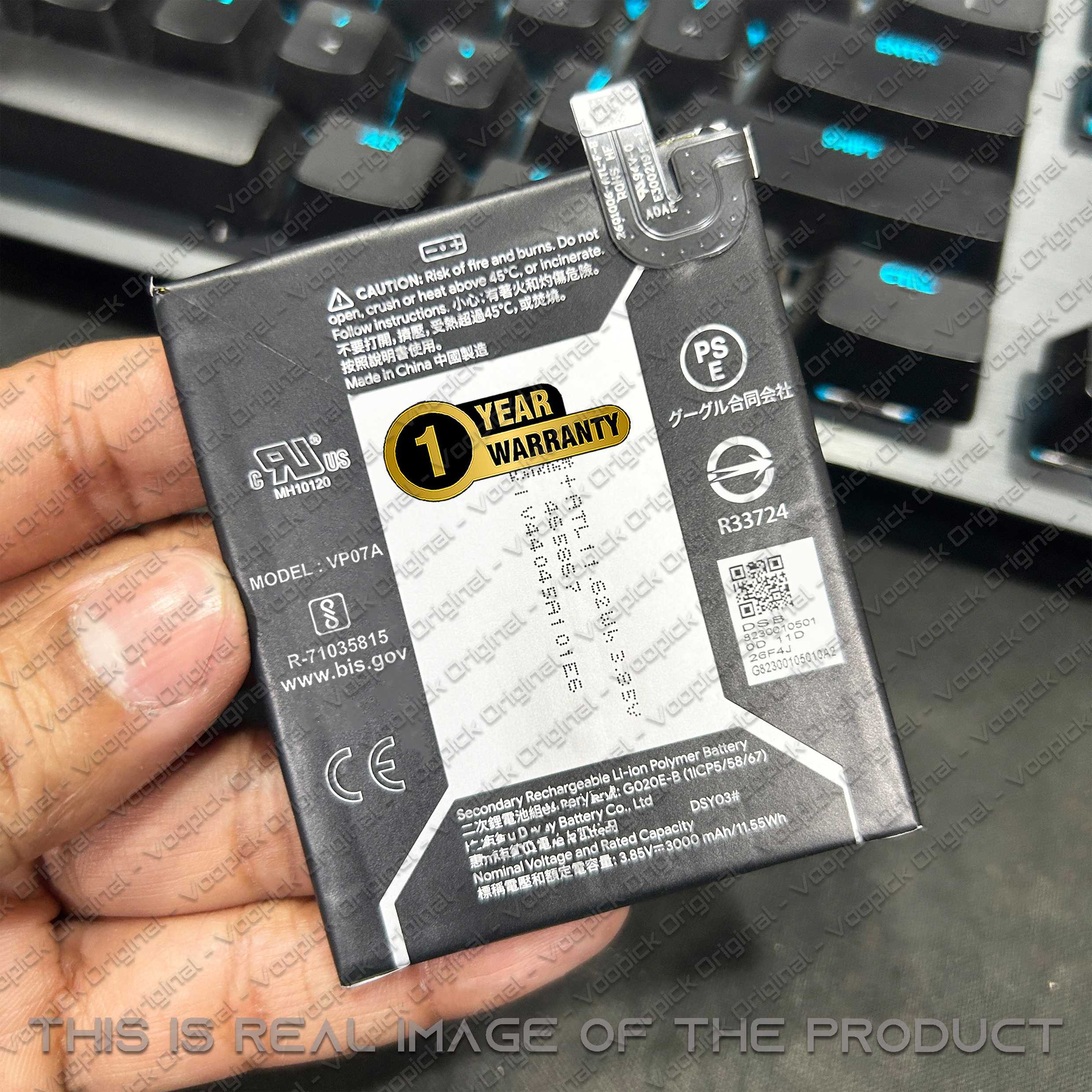 100% Original G020E-B Battery For Google Pixel 3a (Models: G020A, G020E, G020B, G020G, G020H) with 1 Year Warranty. [3000mAh-Capacity]