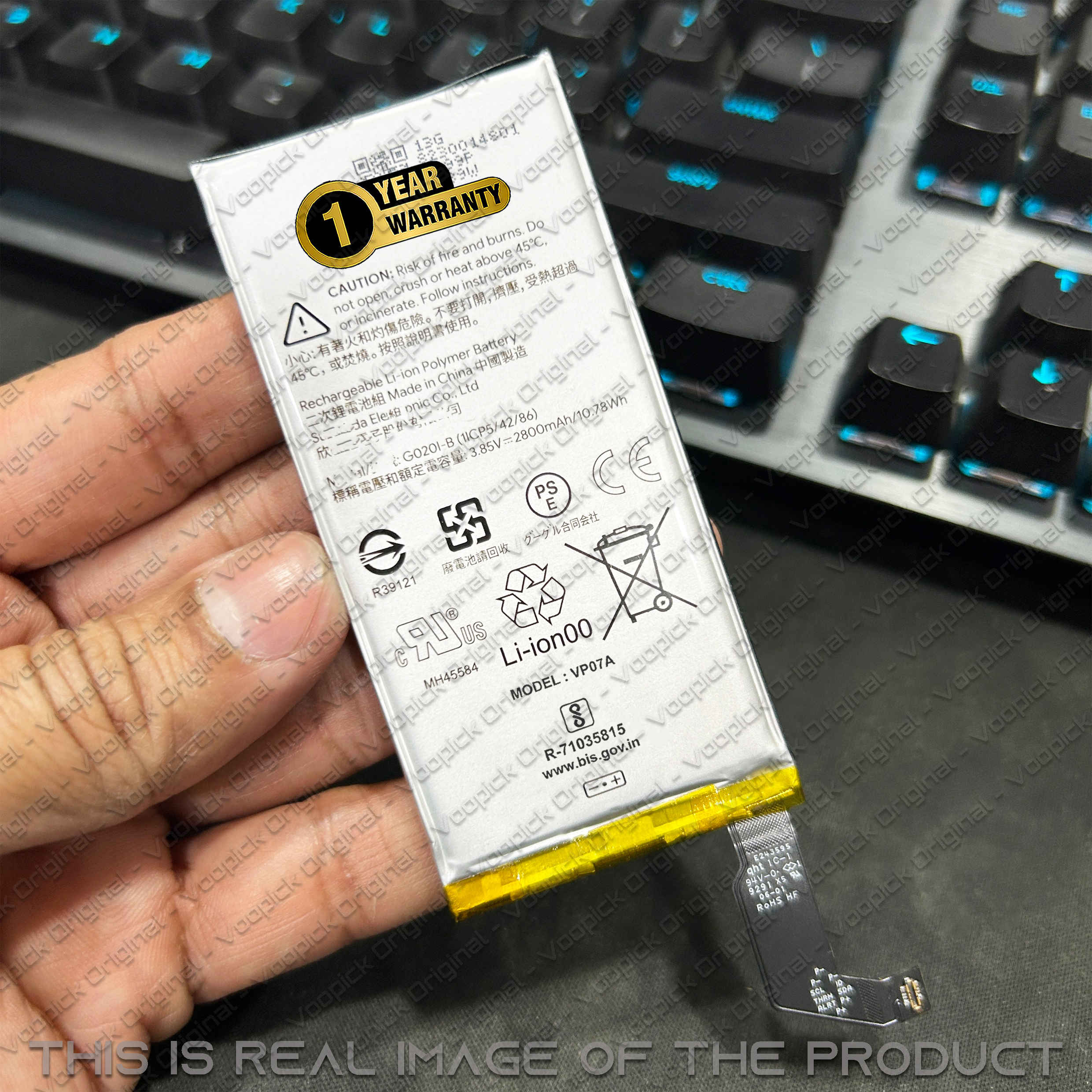 100% Original G020i-B Battery For Google Pixel 4 (G020M, G020I, GA01188-US, GA01187-US, GA01189-US, GA01191-US) with 1 Year Warranty. [2800mAh-Capacity]