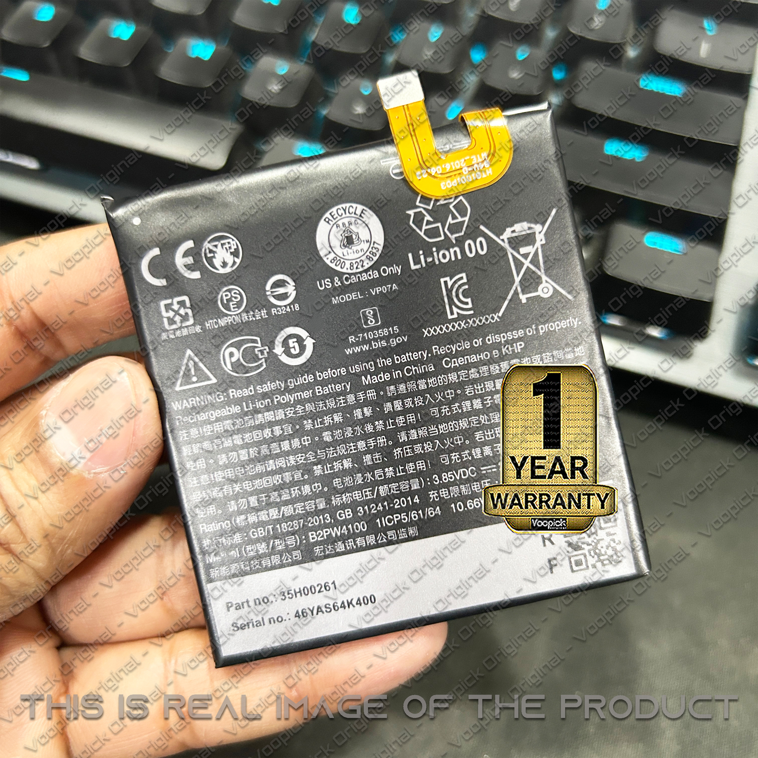 100% Original B2PW4100 Battery For Google Pixel (1st Generation) [2016] with 1 Year Warranty. [2770mAh-Capacity]